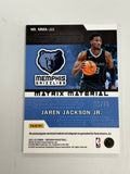 Jaren Jackson Jr. 2021 Panini Obsidian Matrix Material Auto Jersey #16/49