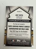 Joey Votto 2023 Topps Tier One Pefect Contant Auto Bat Relic