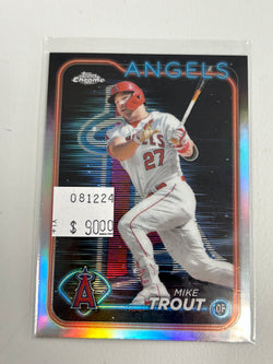 Mike Trout 2024 Topps Chrome #200 Lightboard Refractor