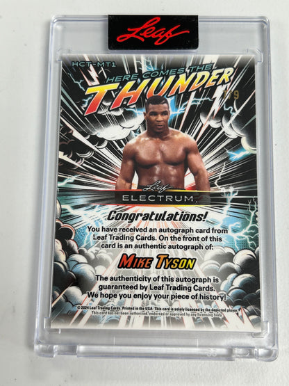 Mike Tyson 2024 Leaf Electrum Here Comes the Thunder Auto #7/9