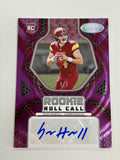 Sam Howell 2022 Panini Certified Rookie Roll Call Purple Auto #5/5