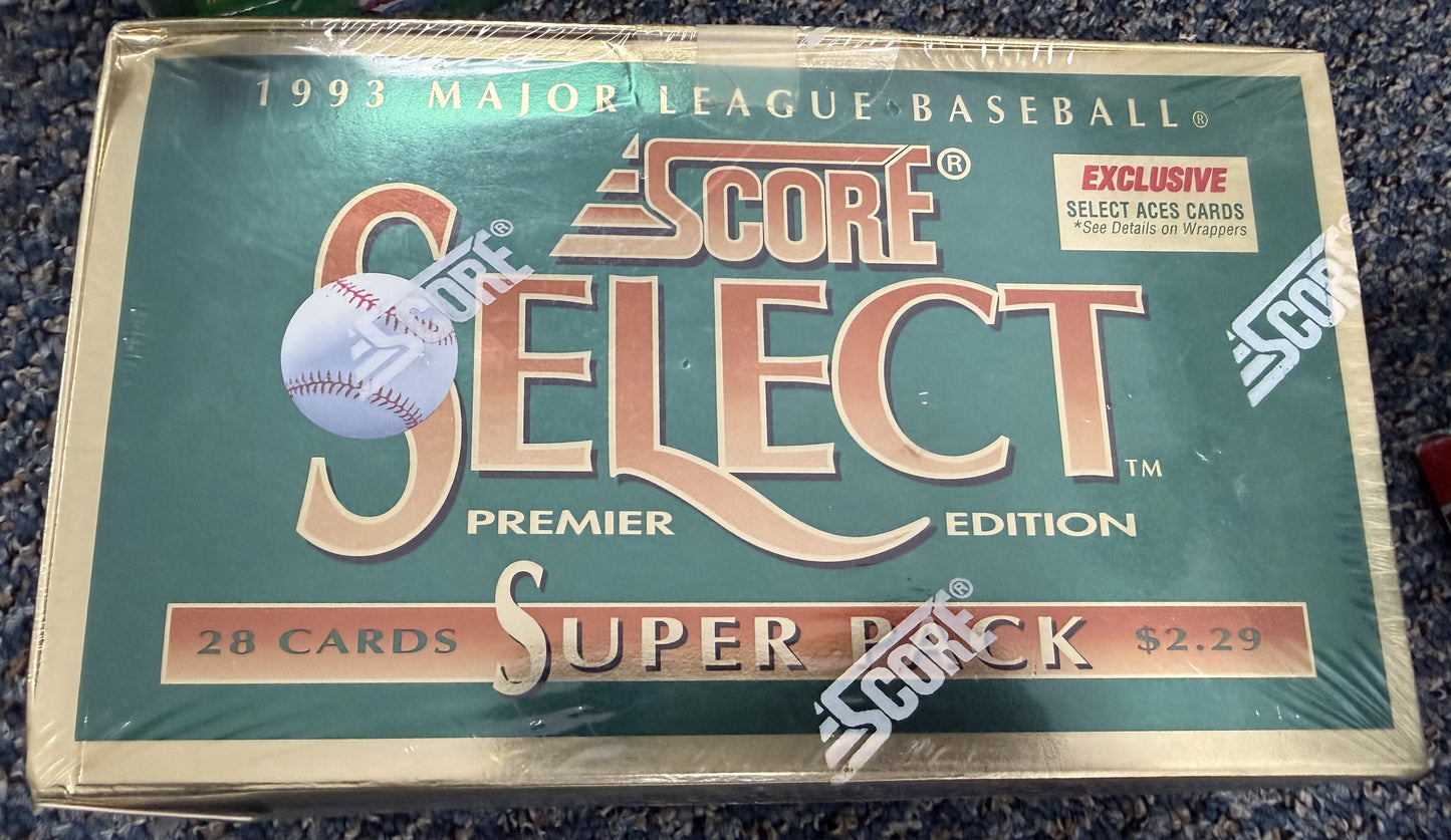 1993 Score Select Premier Edition Baseball Super Pack Box