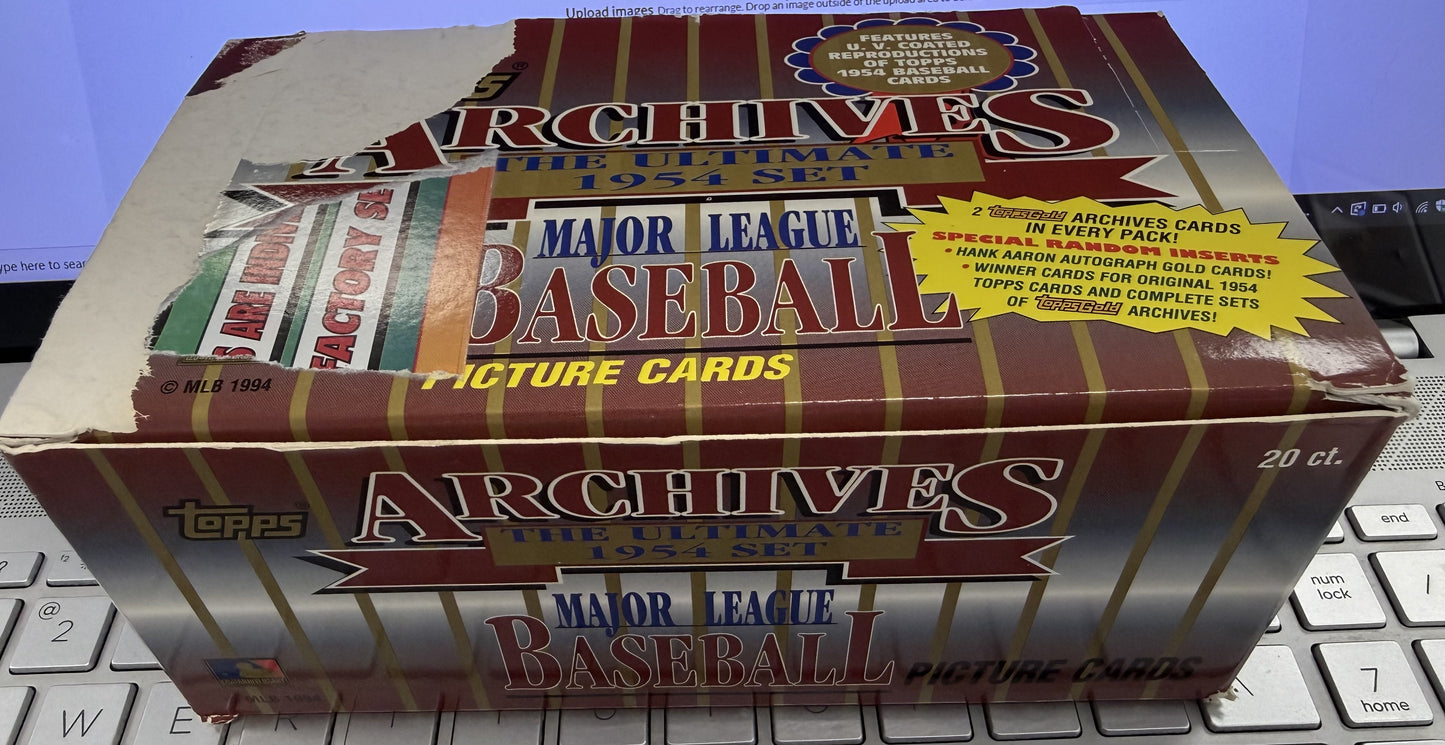 1994 Topps Archives Baseball Jumbo Box - The Ultimate 1954 Set