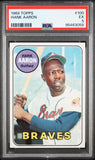 Hank Aaron 1969 Topps #100 PSA 5 Ex 3058