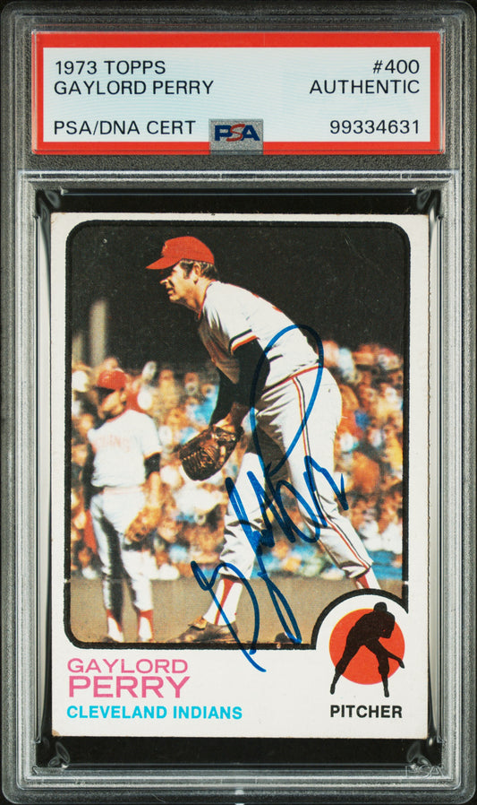 Gaylord Perry 1973 Topps #400 Autograph PSA Auth