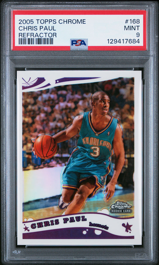 Chris Paul 2005 Topps Chrome Rookie #168 Refractor PSA 9 Mint