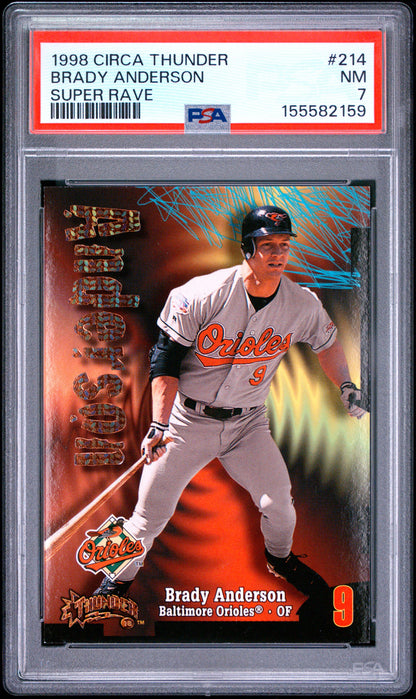 Brady Anderson 1997 Skybox Thunder Super Rave #9/25 PSA 7 Near Mint