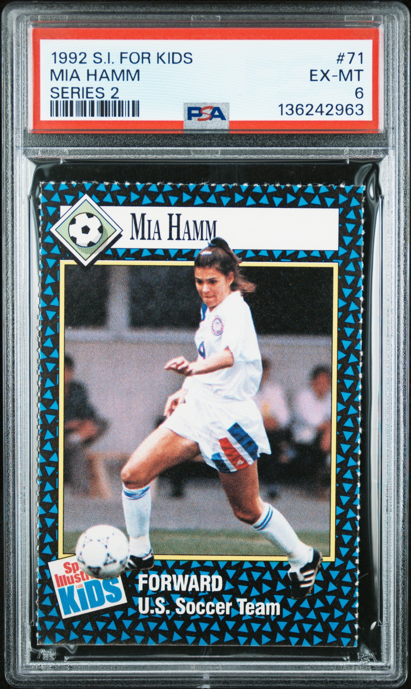 Mia Hamm 1992 SI for Kinds Series 2 #71 PSA 6 Ex-Mint