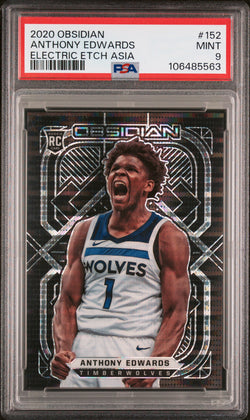 Anthony Edwards 2020 Panini Obsidian Electric Etch Asia Rookie #152 PSA 9 Mint