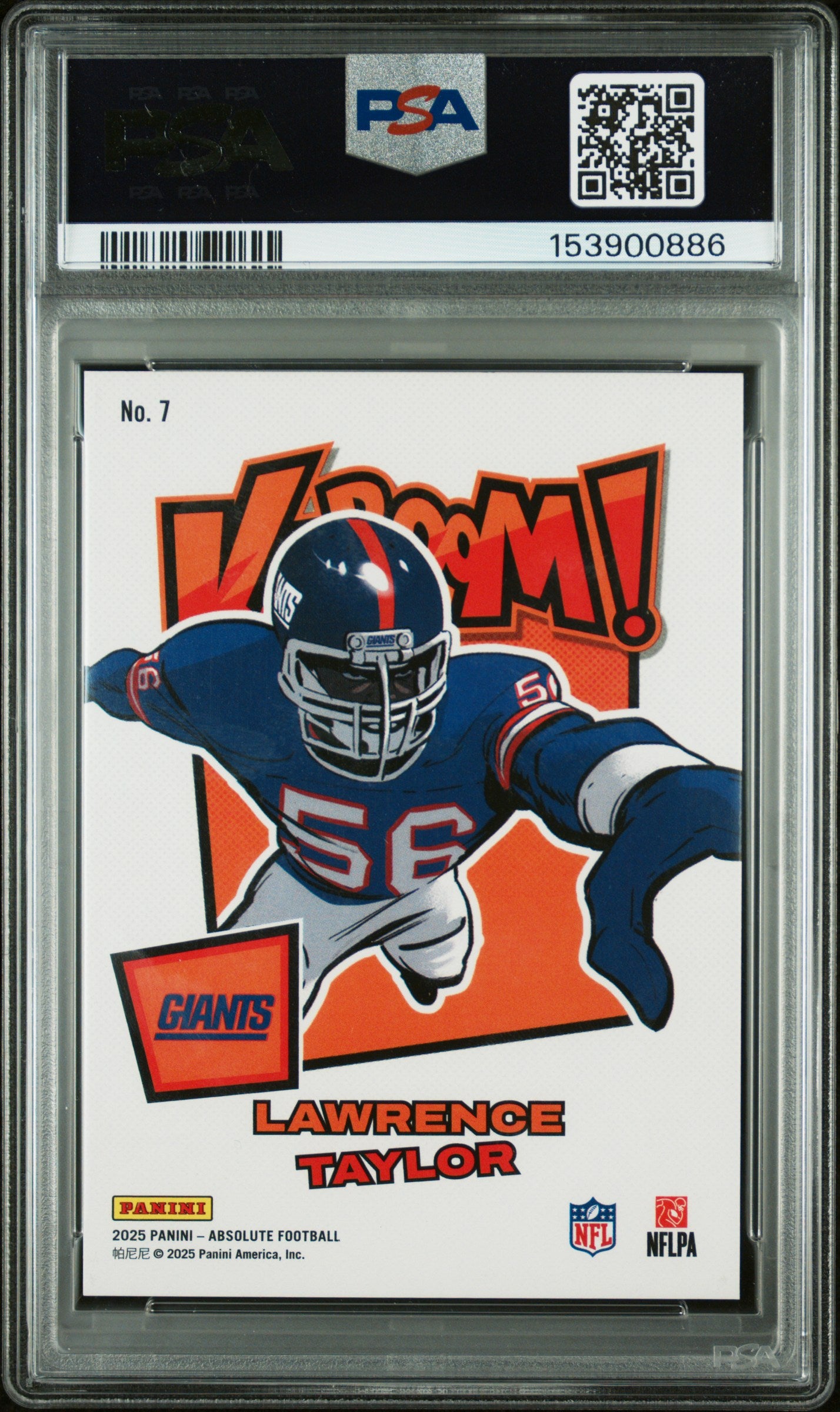Lawrence Taylor 2025 Panini Absolute Kaboom! Horizontal PSA 9 Mint