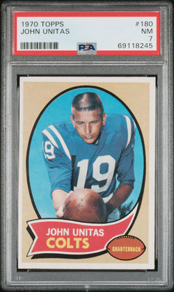 John Unitas 1970 Topps #180 PSA 7 Near Mint