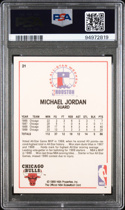 Michael Jordan 1989 Hoops All-Star #21 PSA 10 Gem Mint