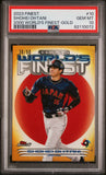 Shohei Ohtani 2023 Topps Finest Worlds Finest Gold Refractor #30/50 PSA 10 Gem Mint