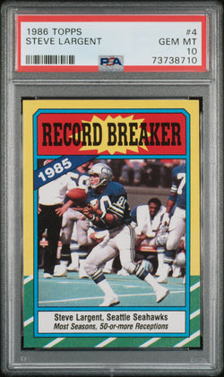 Steve Largent 1986 Topps #4 PSA 10 Gem Mint