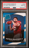 Patrick Mahomes 2017 Donruss Rookie #327 PSA 8 Nm-Mint 0879