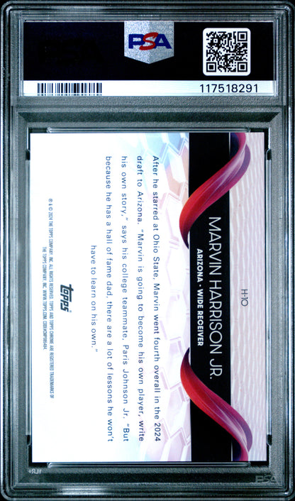 Marvin Harrison Jr. 2024 Topps Chrome Helix PSA 10 Gem Mint
