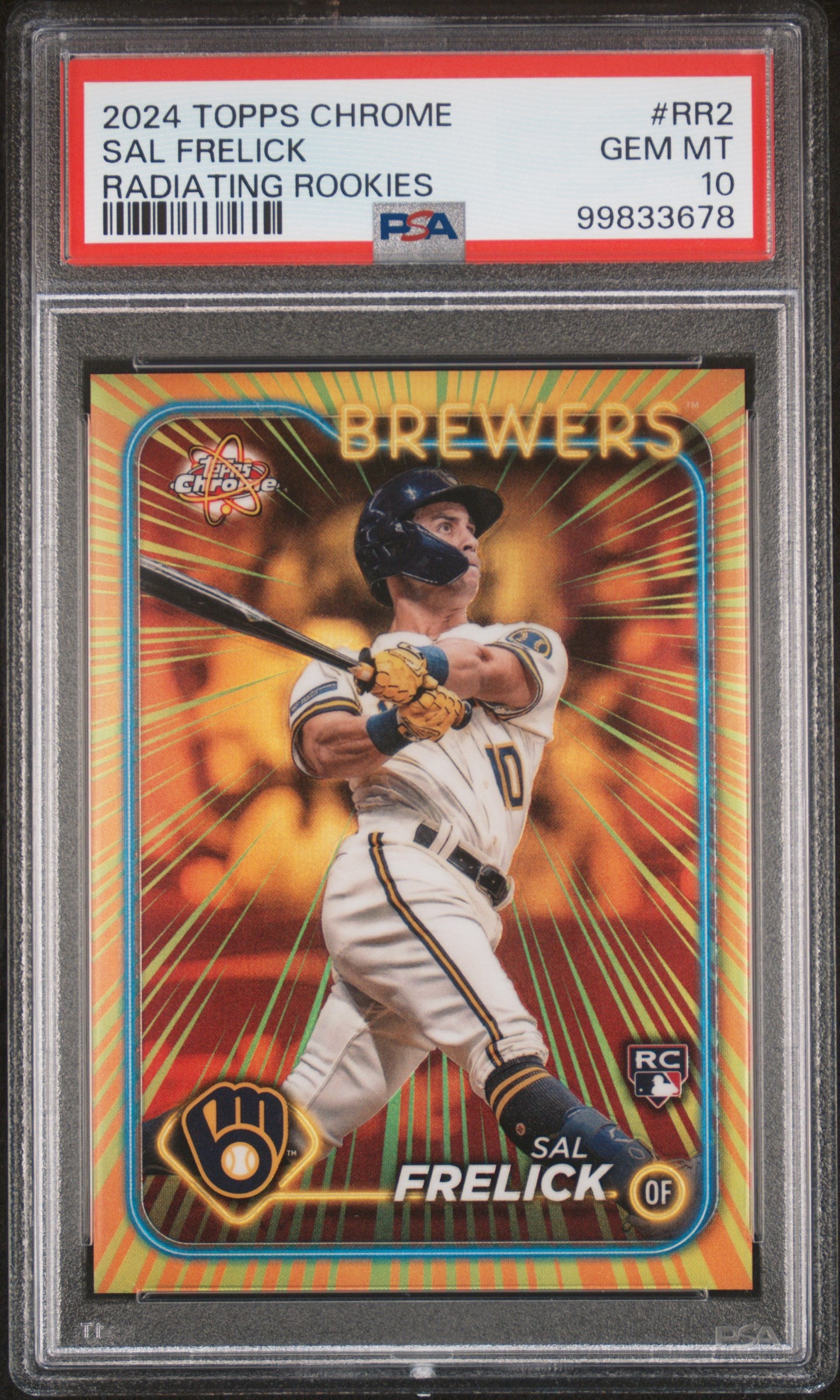 Sal Frelick 2024 Topps Chrome Radiating Rookies #RR2 PSA 10 Gem Mint