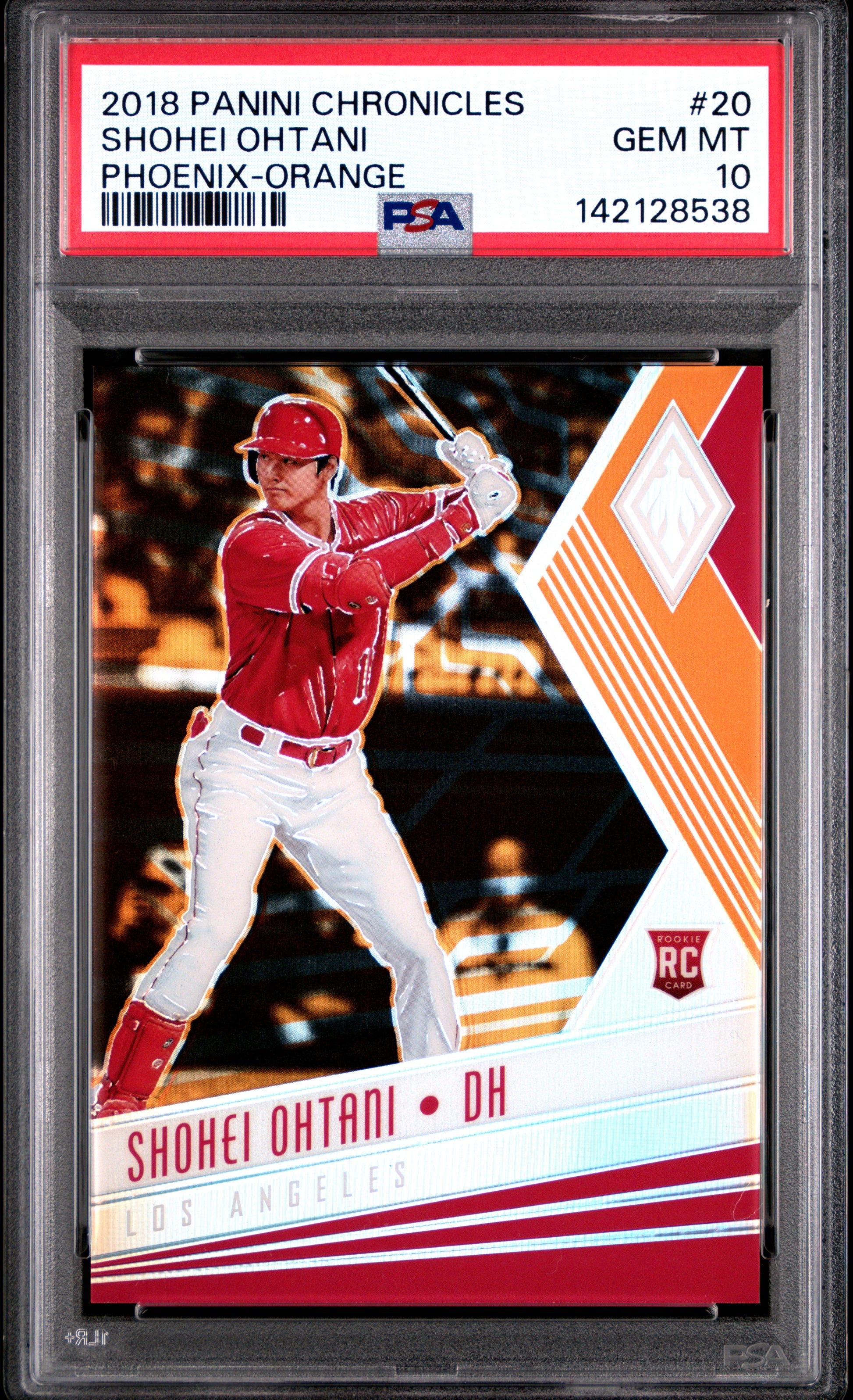 Shohei Ohtani 2018 Panini Phoenix Orange Rookie #163/199 PSA 10 Gem Mint