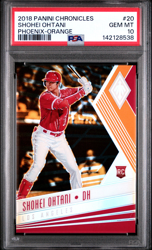 Shohei Ohtani 2018 Panini Phoenix Orange Rookie #163/199 PSA 10 Gem Mint