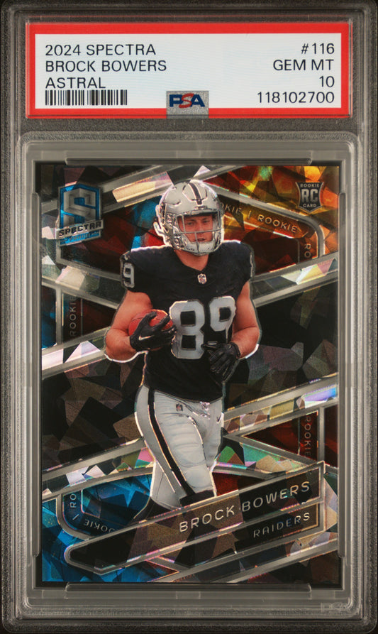 Brock Bowers 2024 Panini Spectra Rookie #116 Astral #22/40 PSA 10 Gem Mint