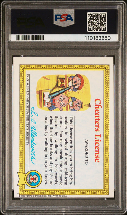 Adam Bomb 1985 Topps Garbage Pail Kids #8a Glossy Stickers PSA 6 Ex-Mint