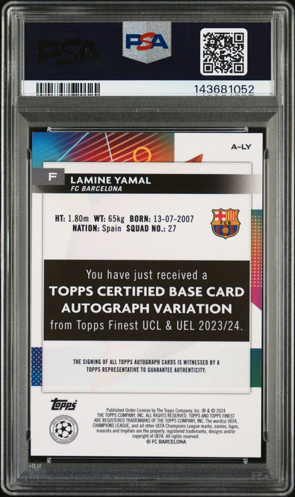 Lamine Yamal 2023 Finest UCC Rookie Auto PSA 10 Auto 10