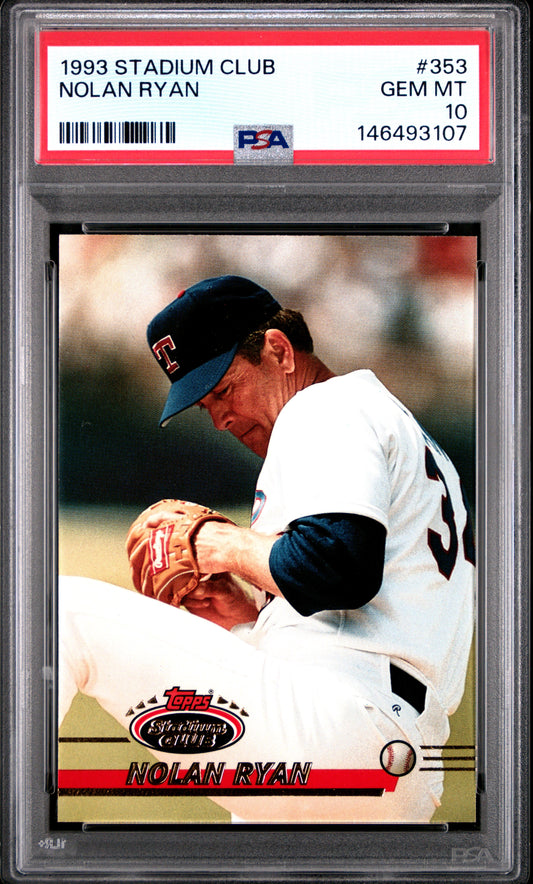 Nolan Ryan 1993 Topps Stadium Club #353 PSA 10 Gem Mint