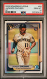 Jackson Chourio 2024 Bowman Chrome SP RC PSA 10 Gem Mint