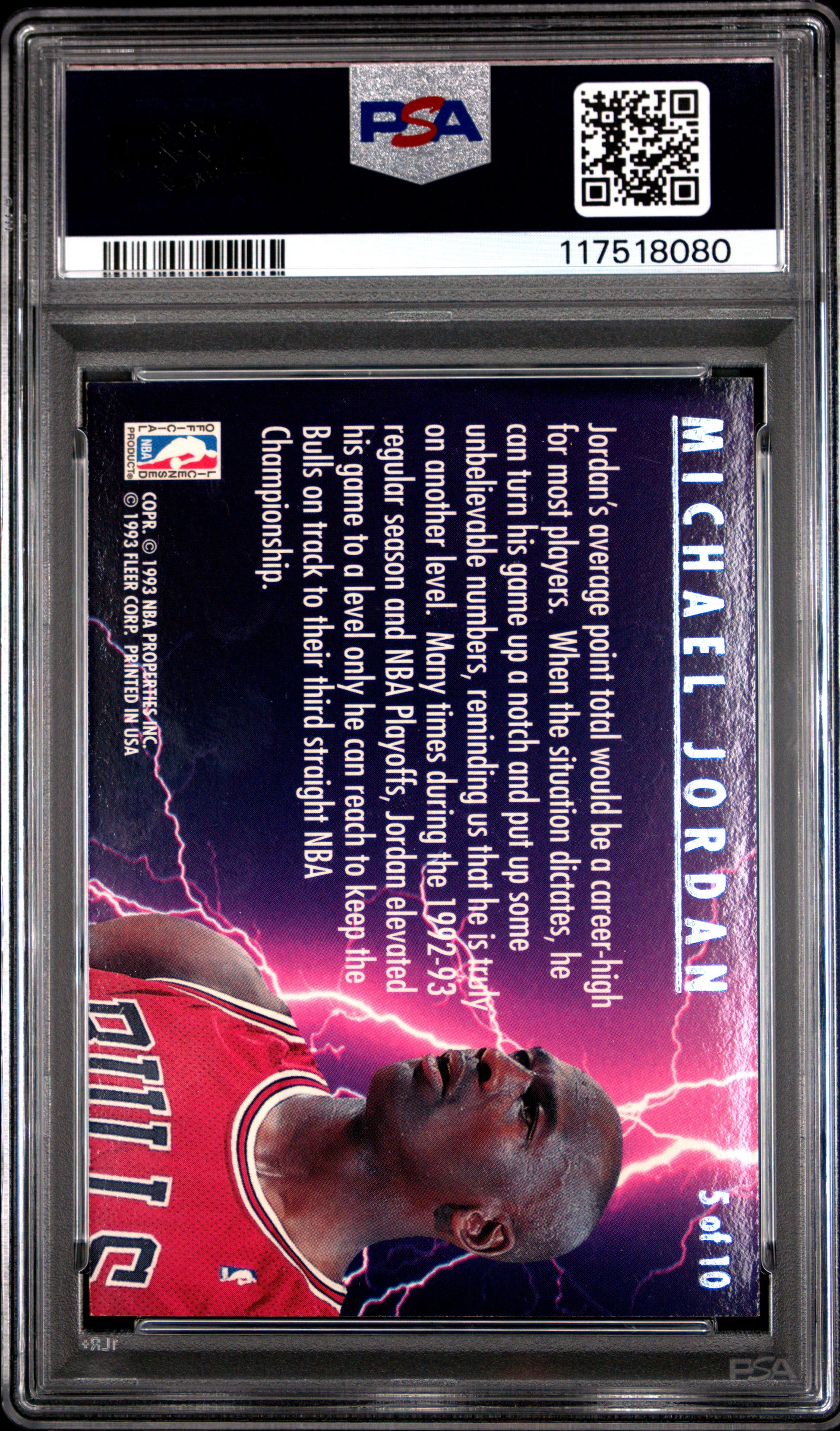 Michael Jordan 1993 Fleer Ultra Scoring Kings PSA 6 Ex-Mint 8080