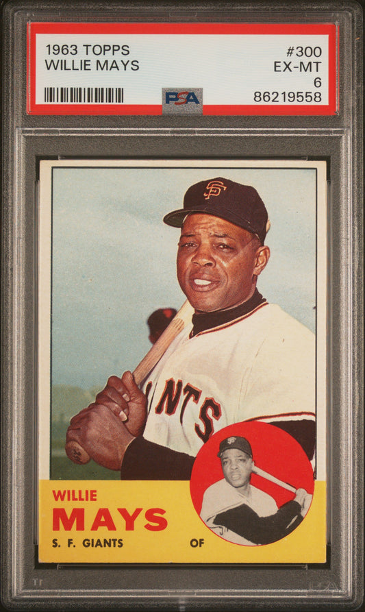 Willie Mays 1963 Topps #300 PSA 6 Ex-Mint 9558