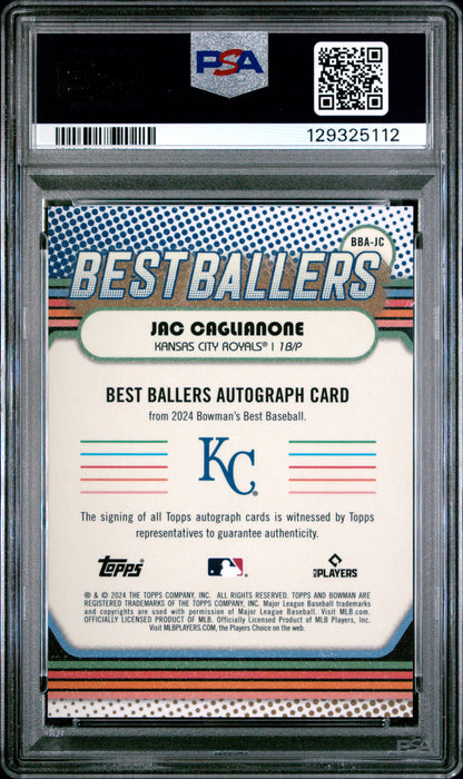 Jac Caglianone 2024 Bowmans Best Ballers Autograph PSA 9 Mint