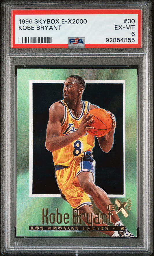 Kobe Bryant 1996 Skybox E-X 2000 Rookie #30 PSA 6 Ex-Mint 4855