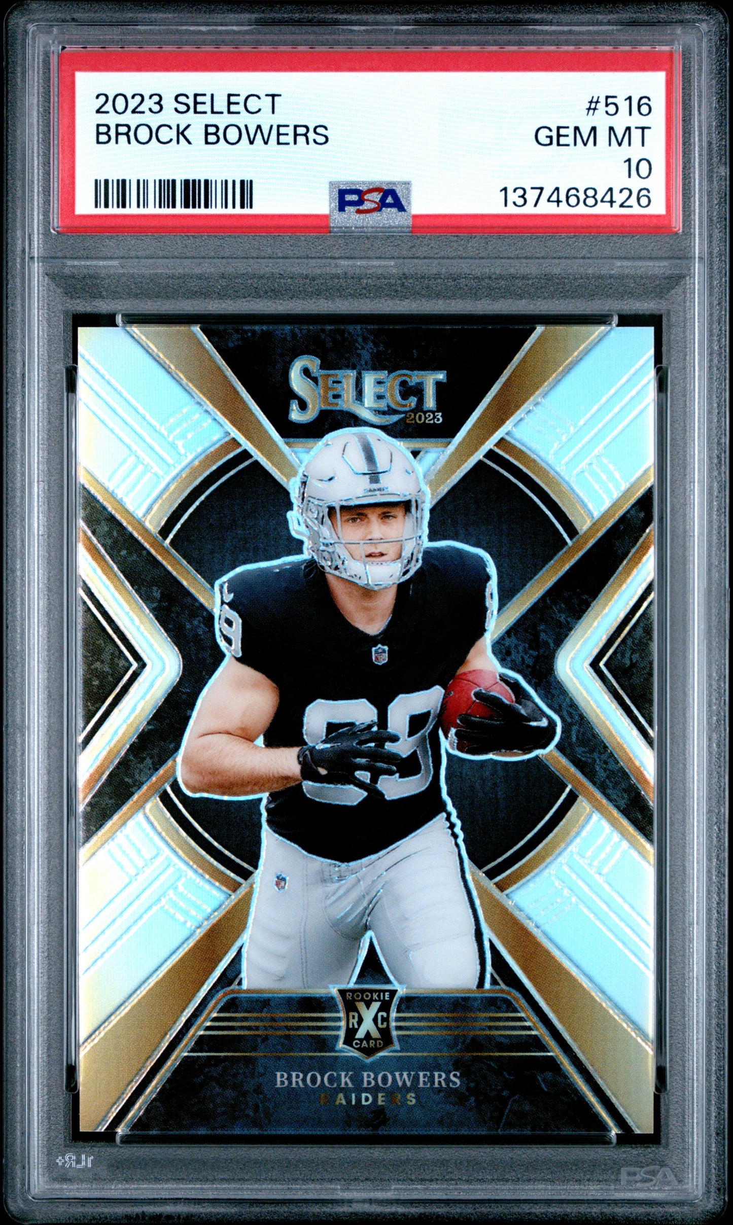 Brock Bowers 2023 Panini Select XRC #516 PSA 10 Gem Mint