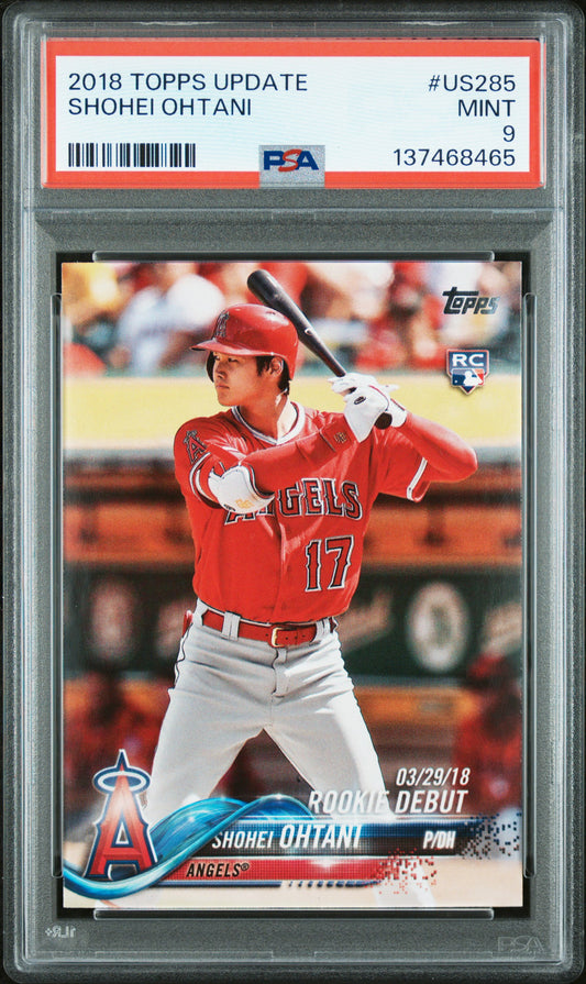 Shohei Ohtani 2018 Topps Update #US285 PSA 9 Mint 8465