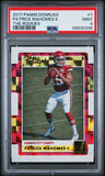 Patrick Mahomes 2017 Donruss The Rookies #7 PSA 9 Mint 0396