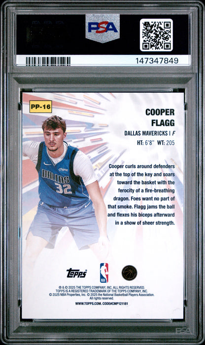 Cooper Flagg 2025 Topps Pwer Players Holo Foil PSA 10 Gem Mint 7849