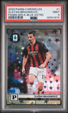 Zlatan Ibrahimovic 2020 Panini Chronicles Blue Astro #7/16 PSA 9 Mint