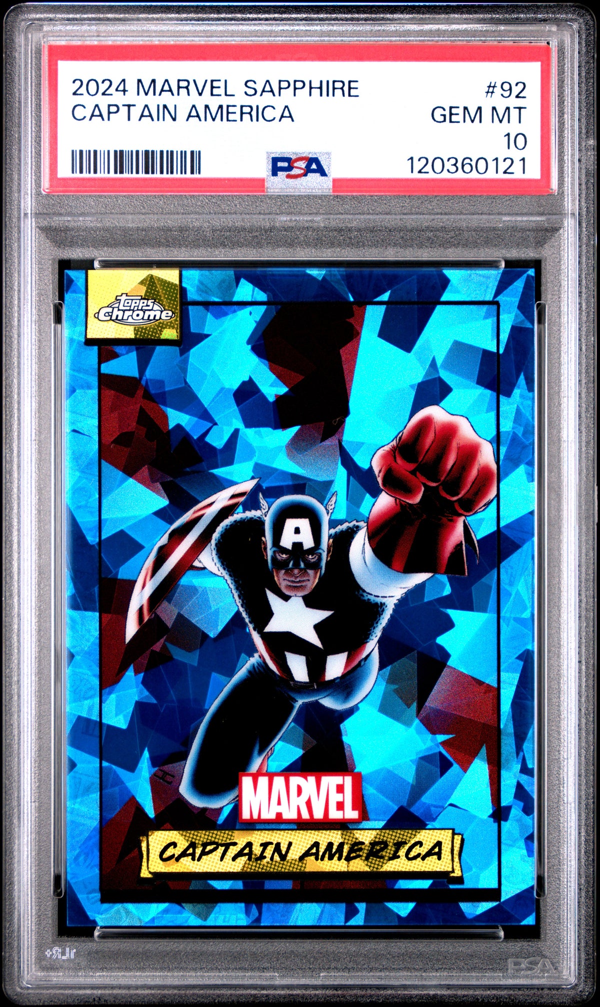 Captain America 2024 Marvel Sapphire #92 PSA 10 Gem Mint