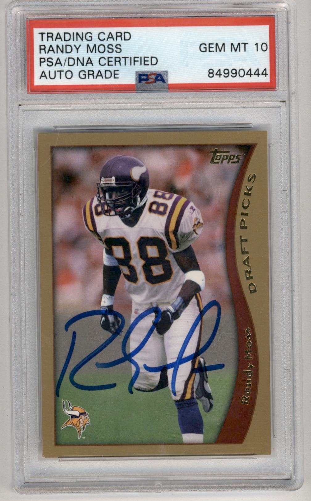Randy Moss 1998 Topps #352 Autograph PSA 10