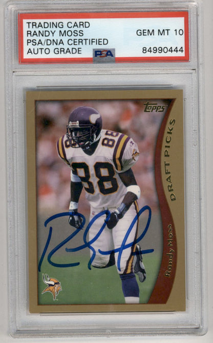 Randy Moss 1998 Topps #352 Autograph PSA 10