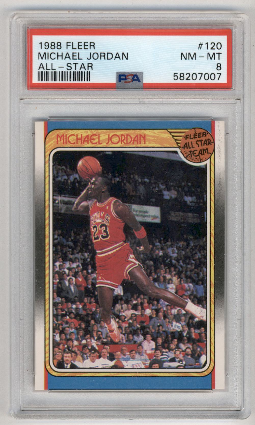 Michael Jordan 1988 Fleer All-Star #120 PSA 8 Nm-Mint 7007