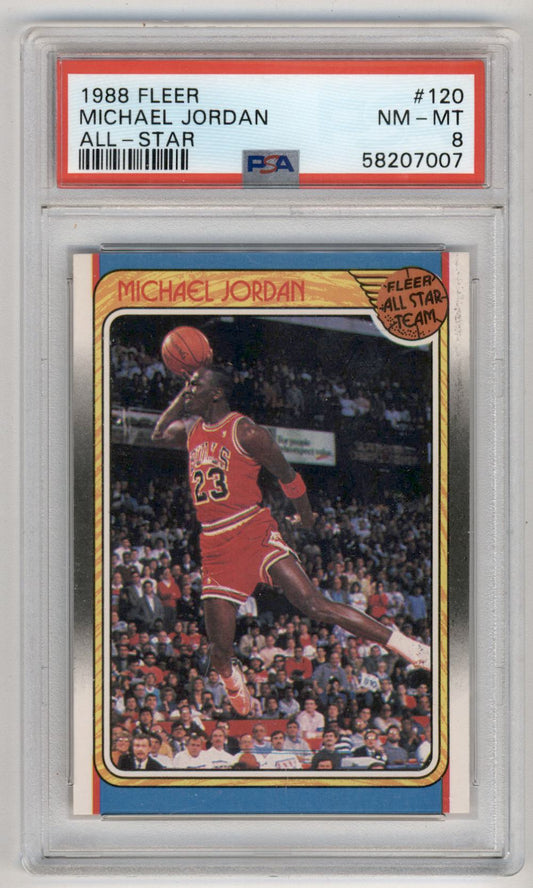 Michael Jordan 1988 Fleer All-Star #120 PSA 8 Nm-Mint 7007