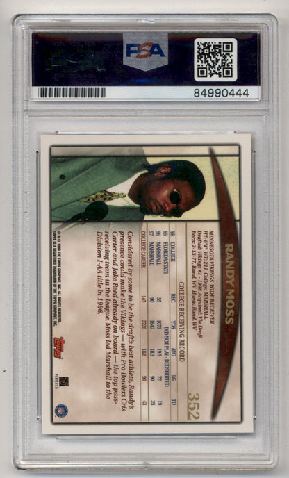 Randy Moss 1998 Topps #352 Autograph PSA 10