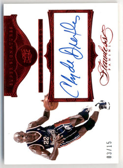 Clyde Drexler 2015 Flawless Ruby Autograph #3/15