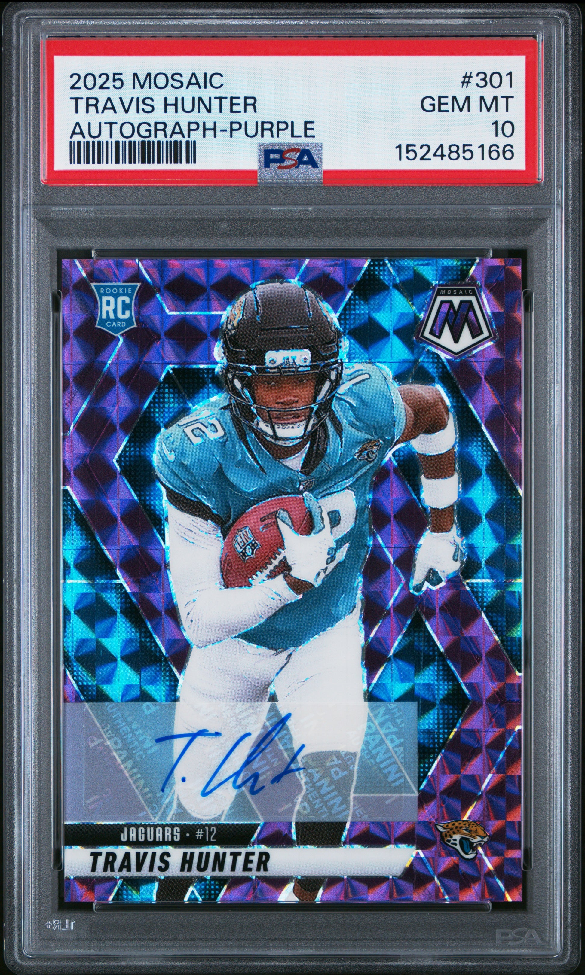 Travis Huner 2025 Mosaic Purple Auto #38/49 PSA 10 Gem Mint