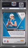 Justin Herbert 2020 Panini Mosaic #204 Reactive Orange PSA 10 Gem Mint