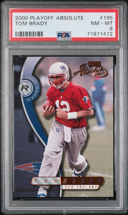 Tom Brady 2000 Playoff Absolute Rookie #195 #2739/3000 PSA 8 Nm-Mint