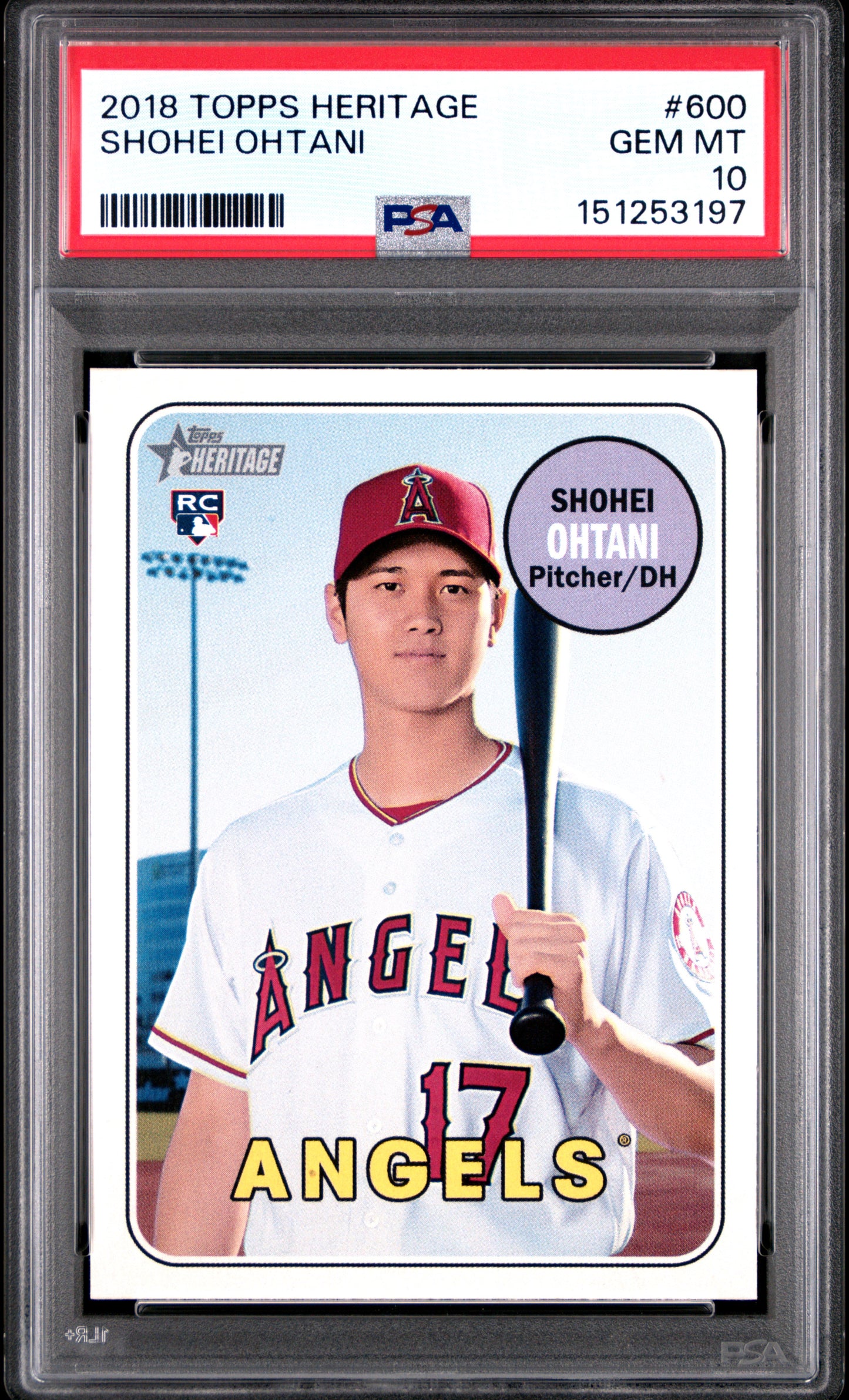 Shohei Ohtani 2018 Topps Heritage Rookie #600 PSA 10 Gem Mint 3197