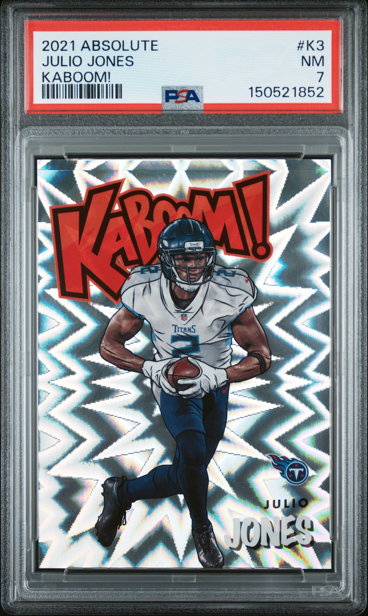 Julio Jones 2021 Panini Absolute Kaboom PSA 7 Near Mint