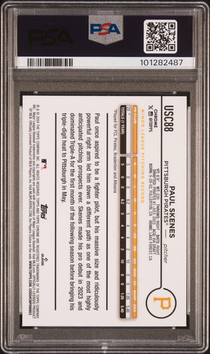 Paul Skenes 2024 Topps Chrome Update SP #USC88 PSA 9 Mint